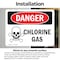 Signmission Chlorine Gas Danger Sign, Vinyl Decal, 10in W x 7in L, 2PK OS-2PACK-DS-D-710-L-2000 - alternate 5